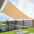 Customization Rectangle Sunshade Sail Waterproof Polyester 90-95% Sun Protection 220gsm Thickness Garden Shading Courtyard