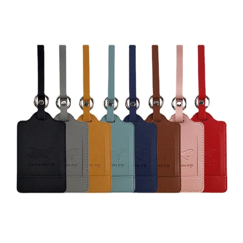 Wholesale Creative Travel Aircraft Bag Luggage Location Tag Suitcase Tag Customized PU Sublimation Luggage Tag Blank
