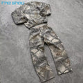 Custom Streetwear 2 Piece Sweats Jogging Suits Sweatshirts Hoodie and Sweatpants Tracksuits Real Tree Camo Sweatsuit Mens