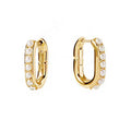 Gemnel Best Choice Daily Wearing Design Best-selling 925 Gold Plated 7 Mini Pearl U Shape Hoop Earrings