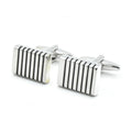 Wholesale Blue Strip Cufflinks Custom Men's Suit Shirt Accessory Trendy Brass Jewelry for Wedding Tuxedo and Children's Gift