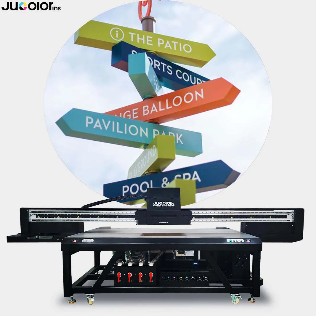 Jucolor 2513 Uv Flatbed Printer Large Format 8*4 'digital Inkjet Printer Glass Wood Acrylic Uv Printer Led