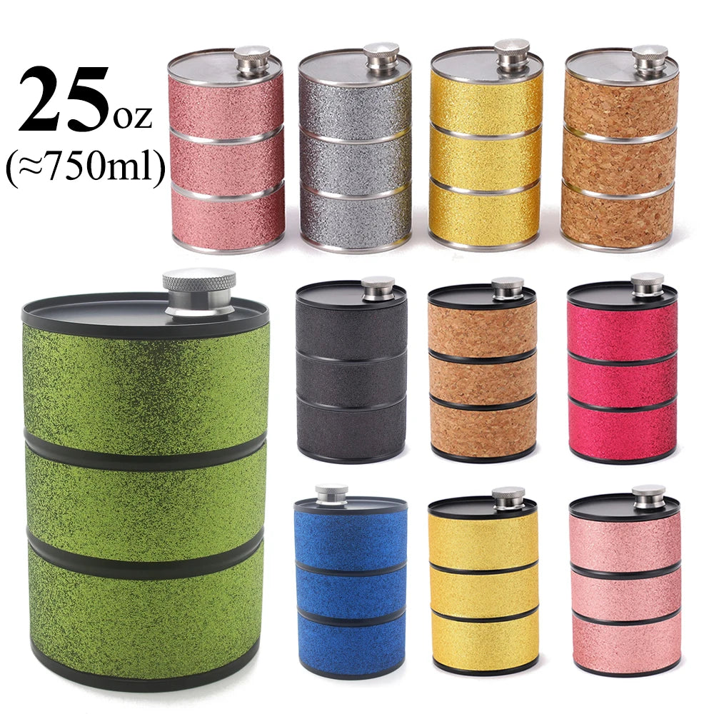 25oz Jerry Can Flask Water Bottle Oil Drum Flagon Whisky Metal Stainless Steel Alcohol Liquor Hip Flask Wholesale Oil Can Flask