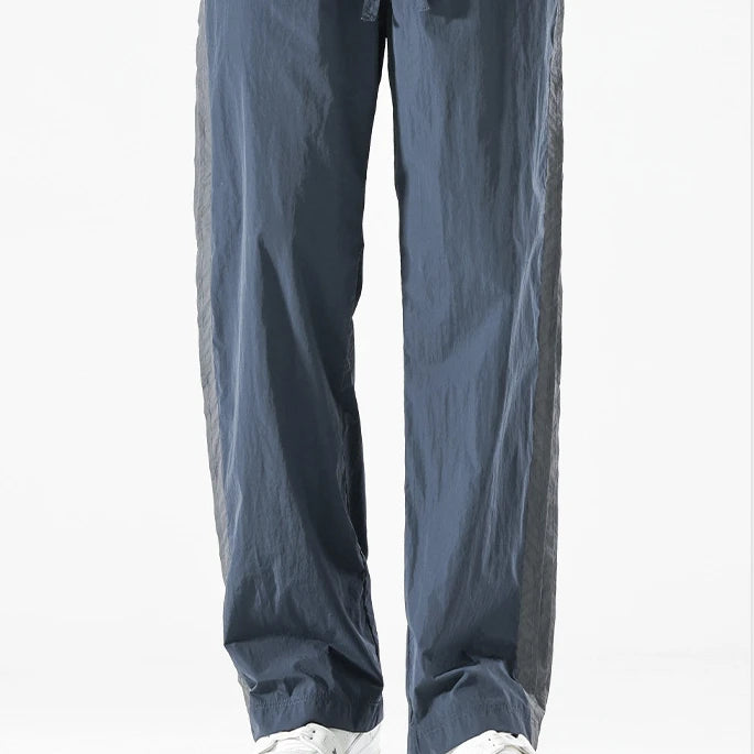 2023 Wholesale New Design Wide Leg Sweatpants Quality Custom Sweatpants Side Stripes Straight Leg Sweatpants