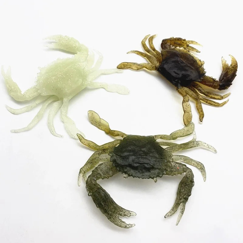 36g Artificial Luminous Fishing Bionic Crab Lure Bait 3D Simulation Sea Fishing Shrimp Lure Soft Fish Bait Without Hook