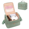 Relavel 45 Bottles Nail Polish Portable Nail Polish Storage Green Case Holds Travel Nail Supplies Organizer Nylon Green