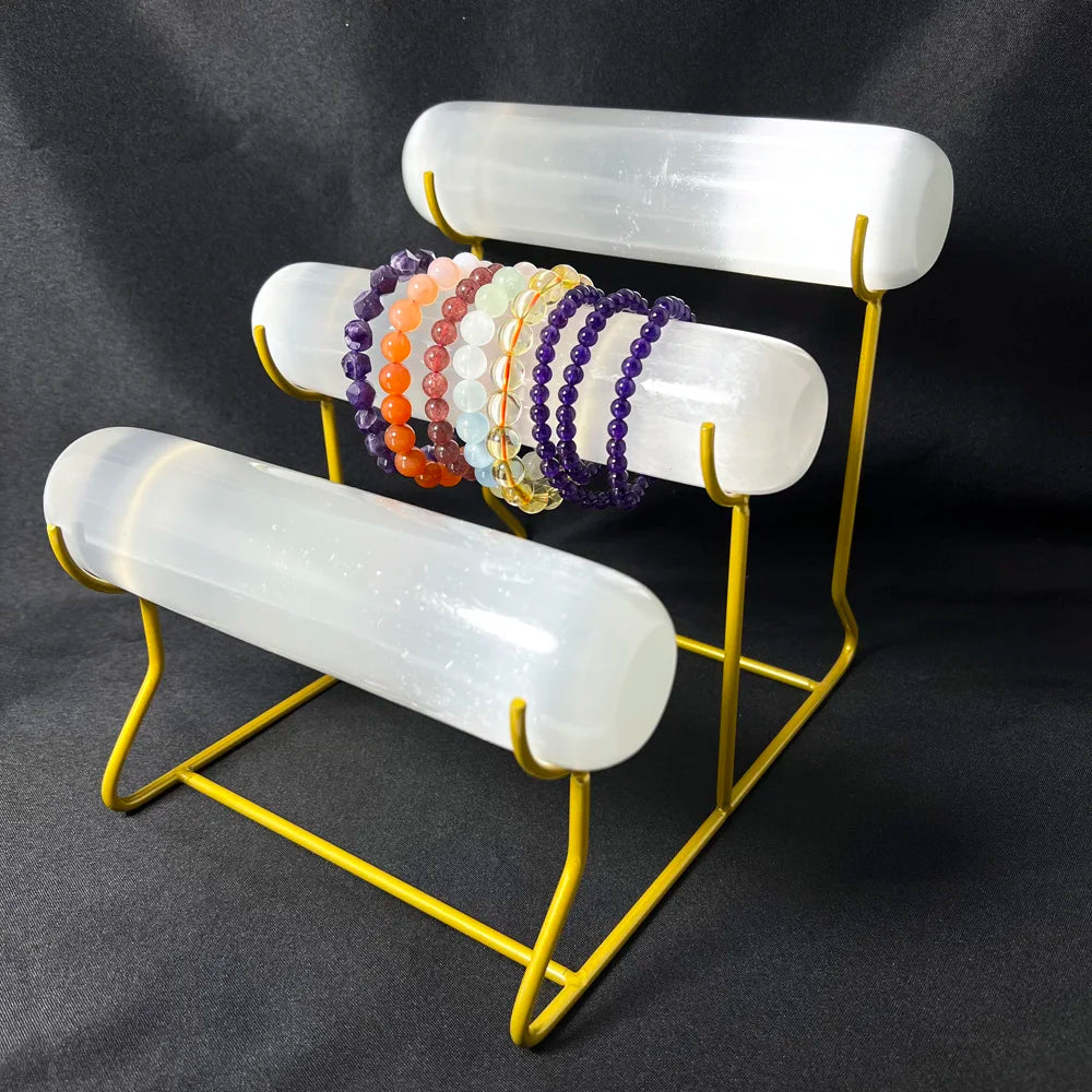 Hot Sales Natural Selenite Bracelet Display Stand Crystal Healing Stones Selenite for Decoration