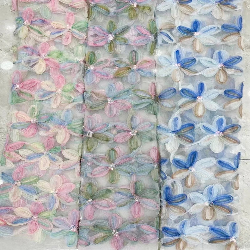 Wholesale Custom Low Price Fashion African Tulle Velvet Fabric Lace