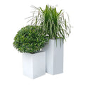Outdoor Urban Street Furniture White Metal Planter Pot Outside Garden Park Steel Plant Box Out Door Antique Cute Big Flower Pot
