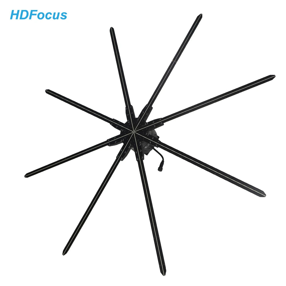 HDFocus 3d Holographic Fan 8 Blades 150 Cm  Large Hologram Projector 3d Holographic Display Fan