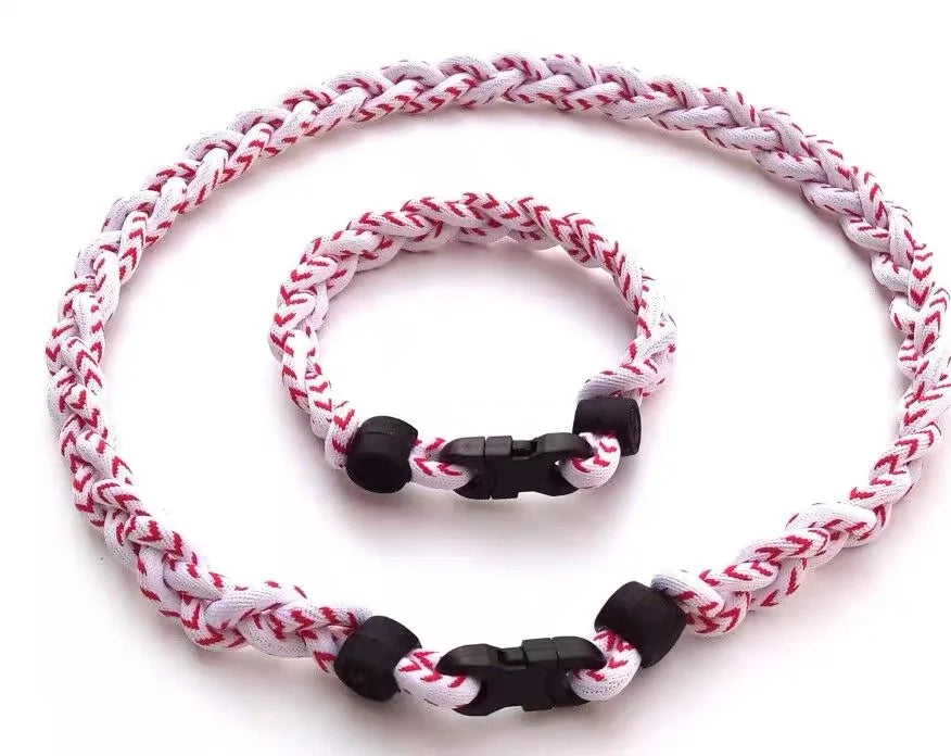 Fashion 3Rope Baseball Softball Three Braided Rope Bracelet for Kids Youth Adult