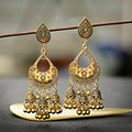 Vintage Ethnic Water Drop Gold Jhumka Earrings Indian Jewelry for Women Ethnic Boho Bells Tassel Dangle Earrings