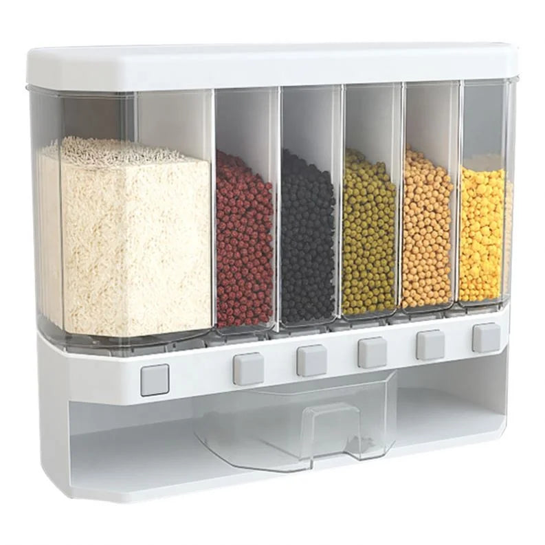 New Household Rice Bucket Moisture-proof Insect-proof Storage Classification Grain Tank Metering Rice Storage Box Multi-function