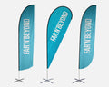 Custom Printed Outdoor Double-Sided Polyester Beach Flag for Advertising Custom Printed Swooper Flagon