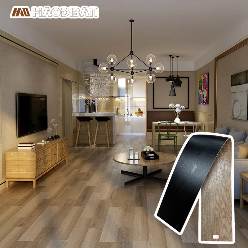 2MM Thick and 6MIL Wear Layer 7.25 X 48 Inch Glue Down Luxury Vinyl Plank Flooring for Pro and DIY Installation
