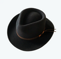 R153 Large Brim Wool Fedora Hat Fashionable Knight/Equestrian/Jazz Cap with Formal Rope Decoration Parties Western Cowboy Style