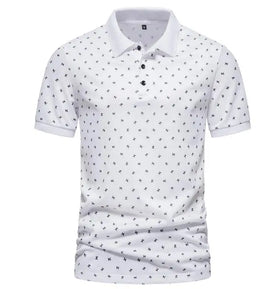 Summer New Polo T-shirt Wholesale Business Casual Men's Print Short Sleeved Lapel Collar T-shirts