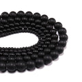 Cheap 4/6/8/10/12mm Black Frost Dull Polish Matte Onyx Agate Round Natural Stone Beads for Jewelry Making