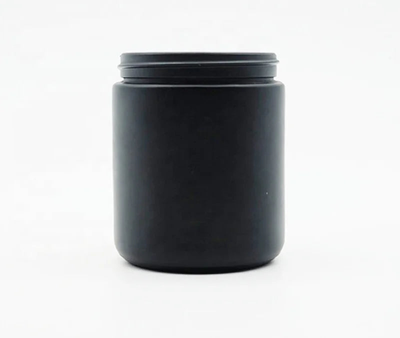 4oz 8oz Matte Black Glass Prayer and Blessing Candle Jar Glass Container with Black Lid for Cosmetic Bath Salt Prayer Candles