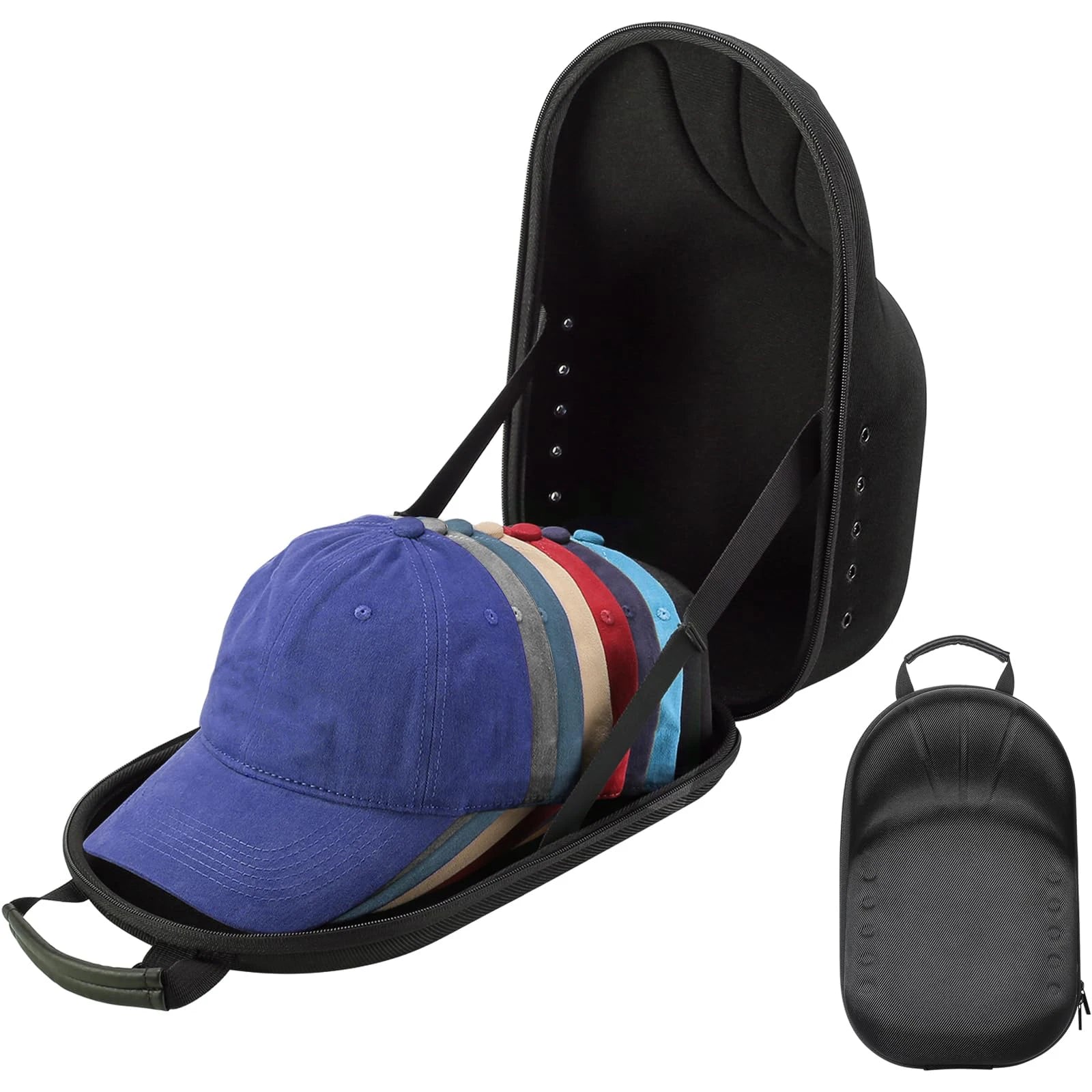 Factory Custom Portable Capacity EVA Organizer Holder Eva Hat Cap Organizer Printing Box Handle Hat Travel Hard Baseball Case