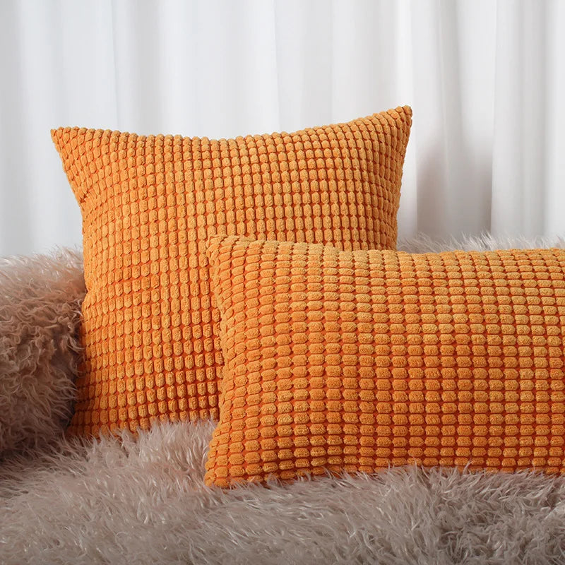 Machine Washable Pillow Cover Soft-touching Cushion Covers Orange