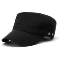 Black Waterproof Baseball Cap Men's Flat Top Baseball Hat Black Flat Top  Hat for Sports Sun protection Flat Top Hat