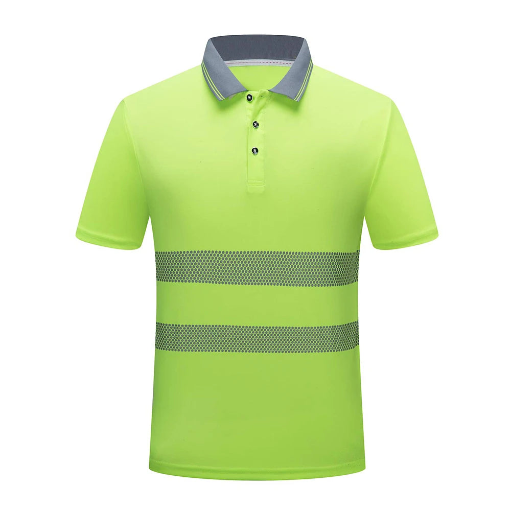 ZUJA Lightweight Durable Outdoor Workwear High Reflective Tape Breathable Polo Shirt