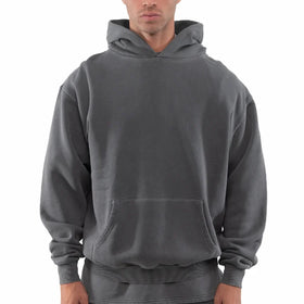 Men's Hoodies Cotton Heavy Weight Luxury Quality Oversized Streetwear Pullover Sweatshirt Hoodies for Men