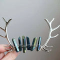 DIY Hotest Item Plating Color Antlers Accessories Green Crystal Hair Comb Crystal Crafts