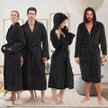 100% Cotton Fabric Unisex Bath Robes Long Thick Nightgown Spa Hotel Cotton Bathrobe with Hood