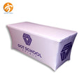 Custom Table Cloth Trade Show Printed logo Polyester Fitted Stretch Spandex Table Cover