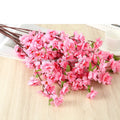 D2 Wedding Table Centerpieces Pink Artificial Promotional 63cm Short Branch Small 3 Branches Peach Cherry Blossom Flower