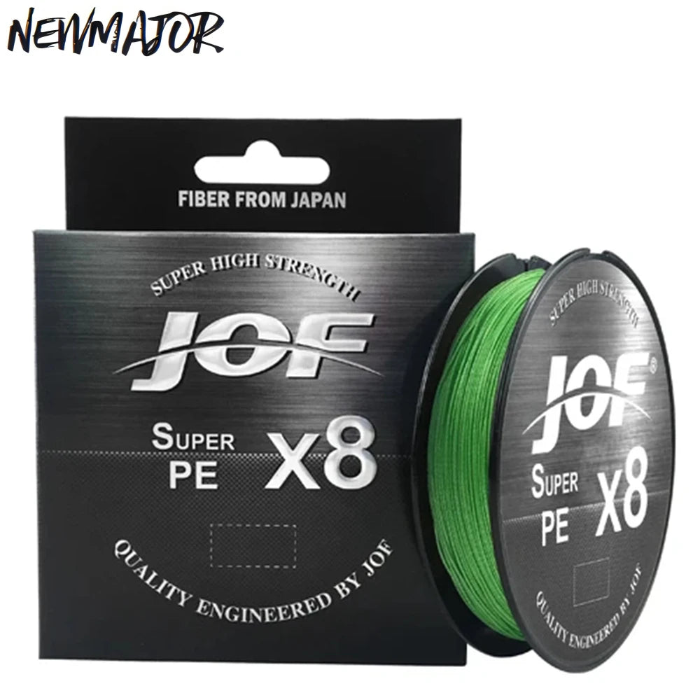 JOF 300M 8-Strand Braided Multifilament PE Fishing Line Strong Durable Wire for Stream Lake Fishing Mainline River Level Fishing