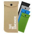 SGP004 High Quality RPET Felt Pouch with Metal Button Closure for Sunglasses Promotional Gifts Felt Pouch in Stock