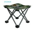 Outdoor Camping and Barbecue Fishing Gear with Metal Folding Stools Sketch Painting Fishing Chair Tools-for Outings