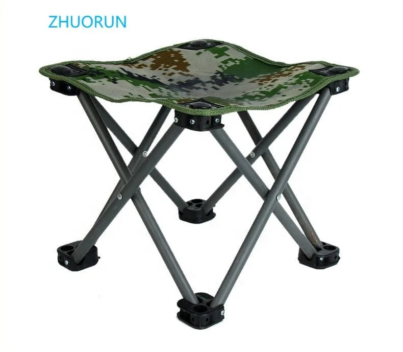 Outdoor Camping and Barbecue Fishing Gear with Metal Folding Stools Sketch Painting Fishing Chair Tools-for Outings