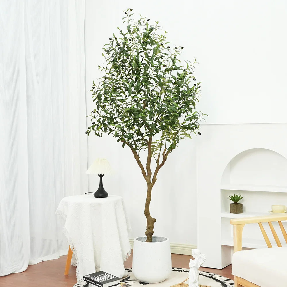 Home Decor UV Protected Fake Green Leaf Plant Greenery Large Artificial Bonsai Tree Big Olive Tree