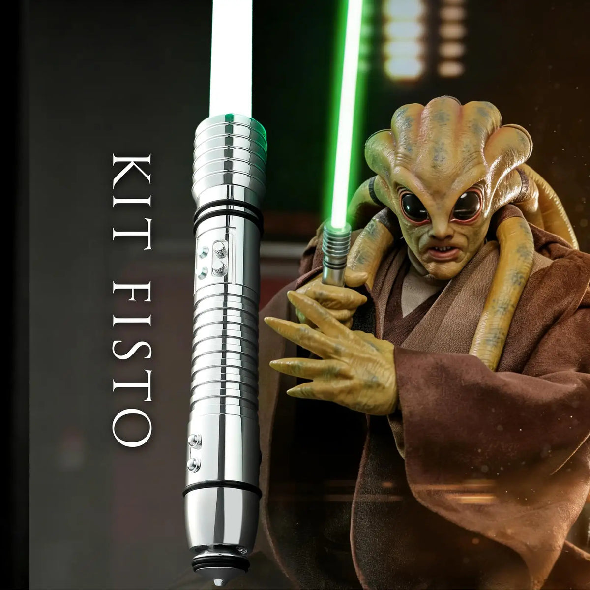 LGT Saber Studio Kit Fisto LED Lightsaber Jedi Green Blade Lightsabers Sword Wholesale Drop Shipping Light-Up Toy Lighting Sword