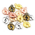 20pcs/lot Charms 13x10mm Feet Foot Tibetan Silver Plated Gold Bronze Pendants for DIY Necklace Bracelet Jewelry Making Findings
