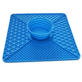 Zmaker New Design Wholesale Custom Dog Lick Mat Large Size Dog Lick Pad With Folding Food Bowl