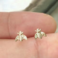 Fashion Jewelry 14K Gold Filled Jewelry Little Bee Earrings Piercing Cut Stud Earring