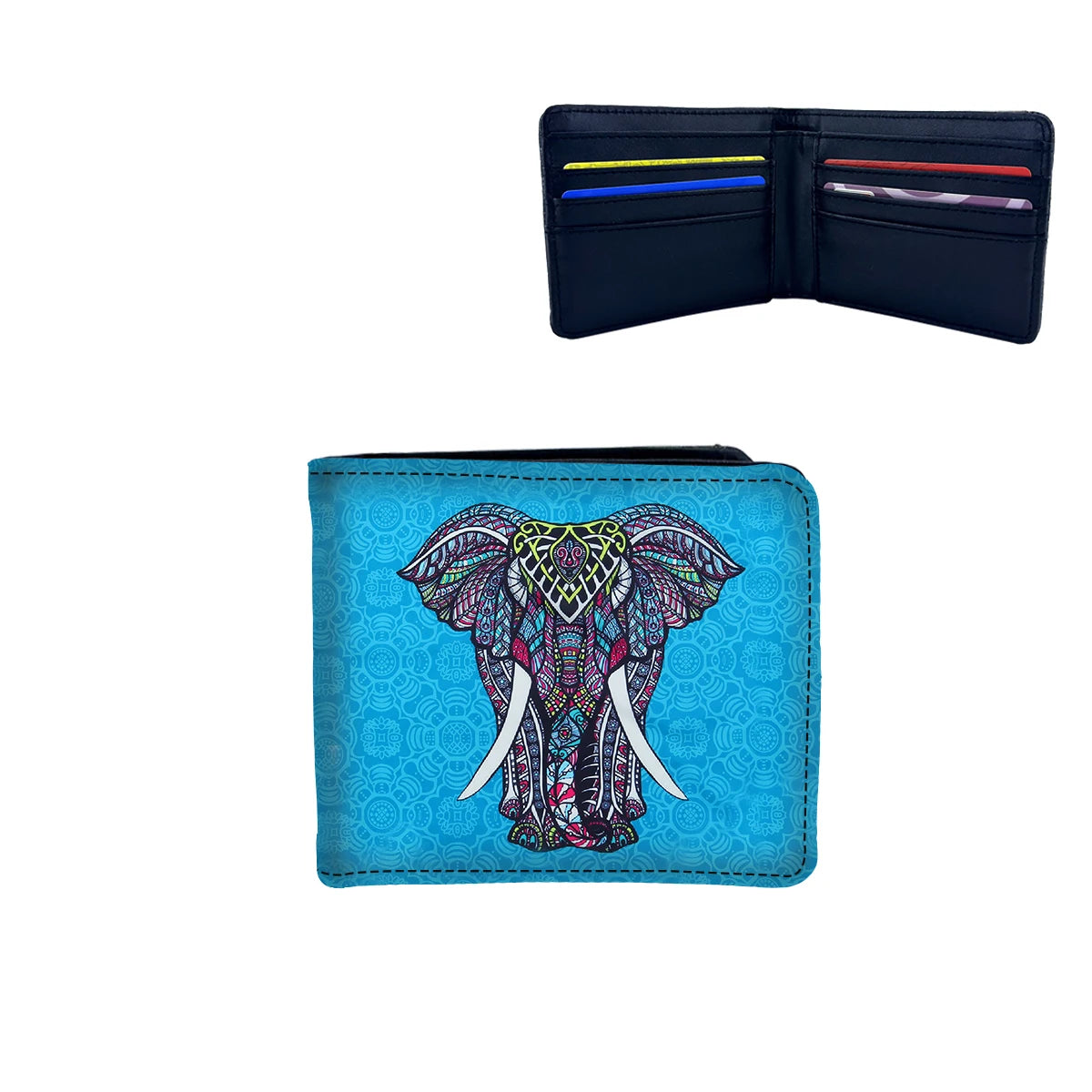 Premium Luxury Customizable Men's Wallet Durable Short Travel Wallet with Multiple Card Slots Faux Leather Money Clips