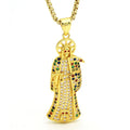 Duyizhao Trend Necklace Female Personality Sickle Death Clavicle Chain Ins HipHop Inlaid Color Zircon Pendant