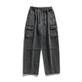 Fitspi Men's Clothing Double Pocket Jeans Spring New Distressed Washed Overalls Men's Trousers