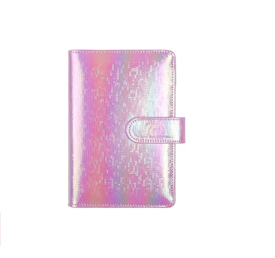 Custom Personalized A6 Striped Glitter Budget Binder Use with Plastic Envelope Budget System Planner for Budgeting Wholesale
