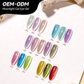 JTING New Style 17colors Glass Beads Cat Eye Gel Polish Collection Free Private ODM Custom Magnetic Moonlight Cat Eye Nail Gel