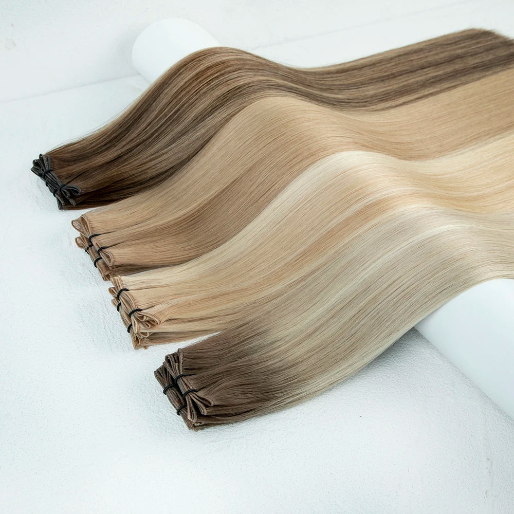 LeShine New Design Genius Weft Hair Raw 100% Cuticle Aligned Human Hair Extensions Russian New Genius Weft