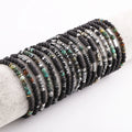 New Cute Design 4mm Lava Stone Hematite Stainless Steel Beads Elastic Bracelet JBS12399