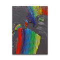 Wholesale Modern Newest Design Handpainted Rainbow Artwork Abstract Acrylic Canvas Painting Wall Art for Hotel Decor Handmade