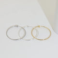 40 mm Clip-On Hoop Earrings for Women Thin Metal Spring Hoops for Non-Pierced Ears for Wedding Party Gift